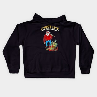 lumberjack vs zombies Kids Hoodie